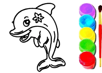 Dolphin Coloring Book